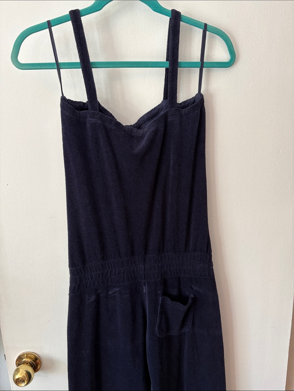 Juicy Couture Y2K Vintage Terry Cloth Navy Wide-Leg Romper - Picture 12 of 15